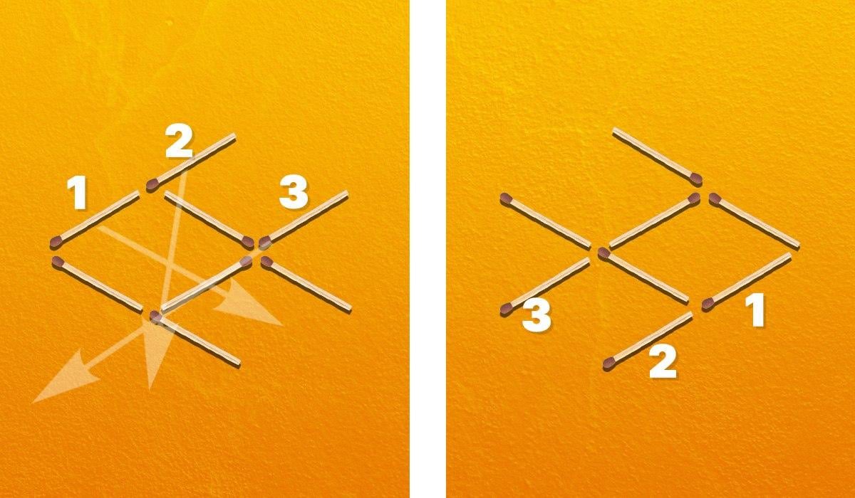 Morate pomaknuti tri šibice da biste ribu okrenuli udesno / Moje kolaž